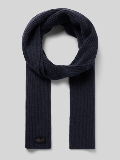 camel active Schal in Strick-Optik aus reiner Wolle Marine 1