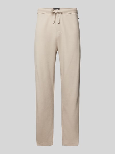 BOSS Regular Fit Sweatpants mit Strukturmuster Sand 2