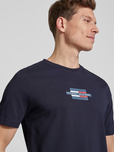 Tommy Hilfiger Regular Fit T-Shirt aus reiner Baumwolle Marine 3