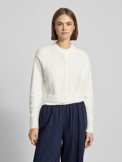 Hugo Blue Kurtka z dzianiny o kroju regular fit z wyhaftowanym logo model ‘SFURRY’ Biały 4