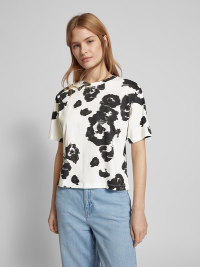 JAKE*S STUDIO WOMAN T-shirt met all-over motief Offwhite - 4