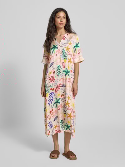 Rich & Royal Midi-jurk met V-hals Offwhite - 4