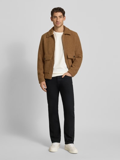 Tom Tailor Regular Fit Langarmshirt aus Baumwoll-Mix Offwhite 1