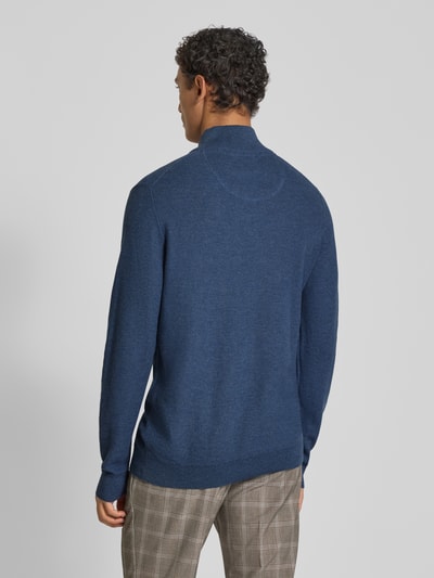 Fynch-Hatton Strickpullover mit Troyer-Kragen Jeansblau 5