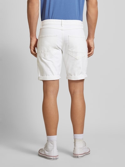 Redefined Rebel Szorty jeansowe o kroju regular fit z przetarciami model ‘PORTO’ Biały 5