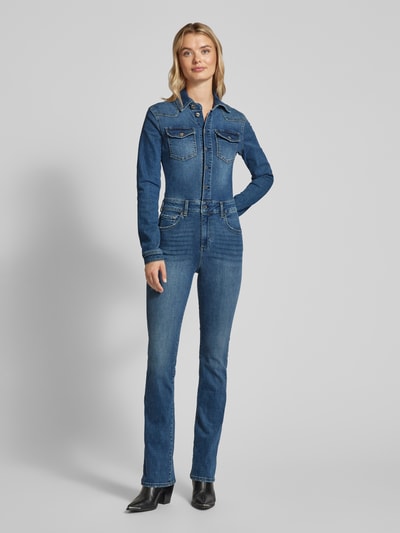 Liu Jo White Jumpsuit met borstzakken Jeansblauw - 4