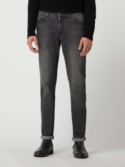 Brax Straight Fit Jeans mit Stretch-Anteil Modell 'Cadiz' Dunkelgrau 4