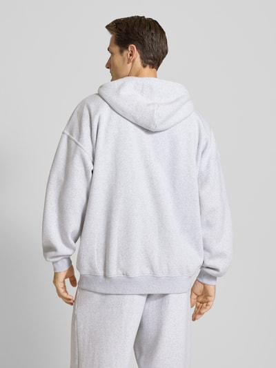 American Vintage Sweatjack met capuchon, model 'BAPTOWN' Lichtgrijs gemêleerd - 5
