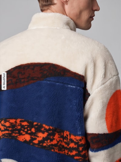 ONLY & SONS Teddyjacke mit Landschafts-Motivprint Offwhite 3