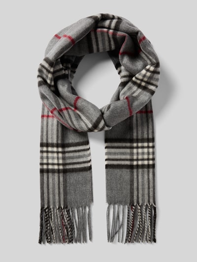 Fraas Schal mit Ausfransungen Mittelgrau Melange 1