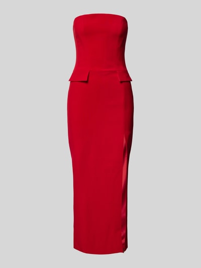 Bardot Cocktailkleid mit Gehschlitz Modell 'NIKKI' Rot 2