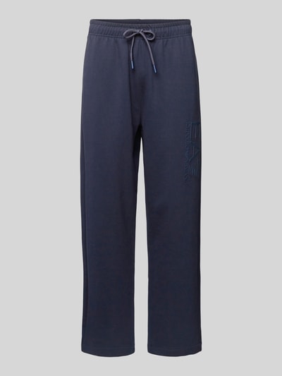 EA7 Emporio Armani Baggy Fit Sweatpants mit Label-Print Marine 2