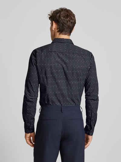 JOOP! Collection Slim fit zakelijk overhemd met haaikraag, model 'Pit' Marineblauw - 5