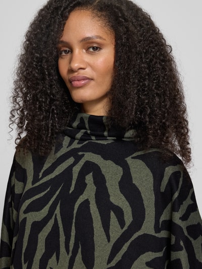 Apricot Minikleid mit Rollkragen Khaki 3