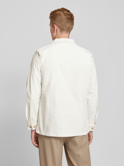 Lindbergh Relaxed fit overshirt met opgestikte borstzak Offwhite - 5