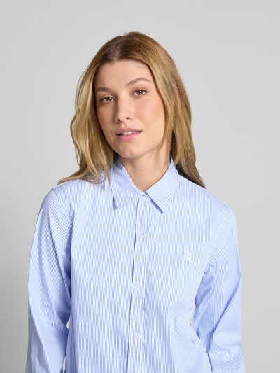 HUGO Regular Fit Bluse mit Label-Stitching Hellblau 3