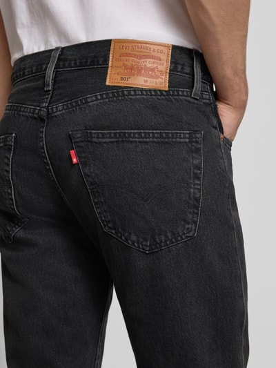 Levi's® Wide Leg Fit Jeans aus reiner Baumwolle Modell '501®' Dunkelblau 3