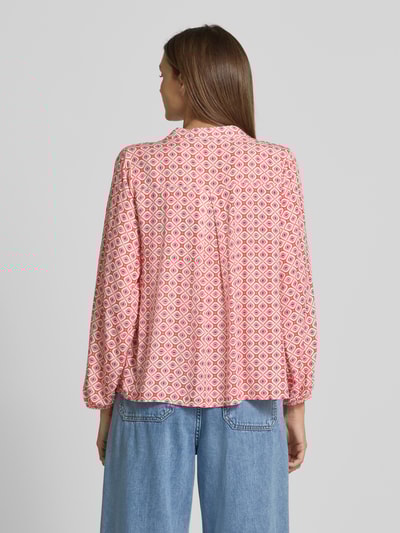 ZABAIONE Relaxed fit blouse met tuniekkraag, model 'Mi44mii' Felroze - 5