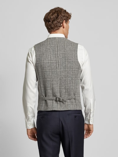 Carl Gross Slim fit gilet van viscose, model 'Warner' Lichtgrijs - 5