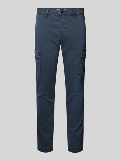 MAC Tapered fit cargobroek met riemlussen, model 'Driver' Blauw - 2