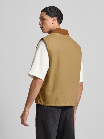 Levi's® Relaxed Fit Weste aus reiner Baumwolle Modell 'SANSOME' Beige 5