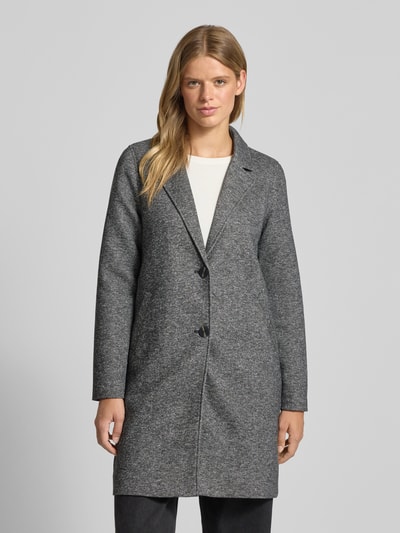 Only Płaszcz o kroju comfort fit z dodatkiem bawełny model ‘SEDONA’ Antracytowy melanż 4