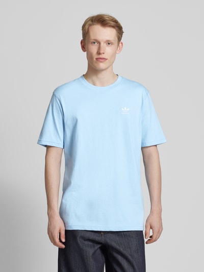 adidas Originals T-Shirt mit Label-Stitching und Rundhalsausschnitt Hellblau 4