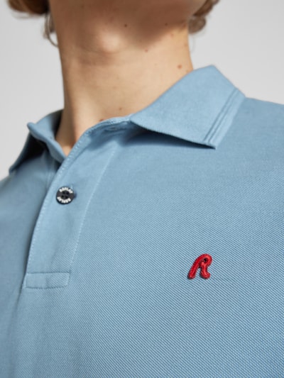 Replay Regular Fit Poloshirt mit Logo-Stitching Royal 3