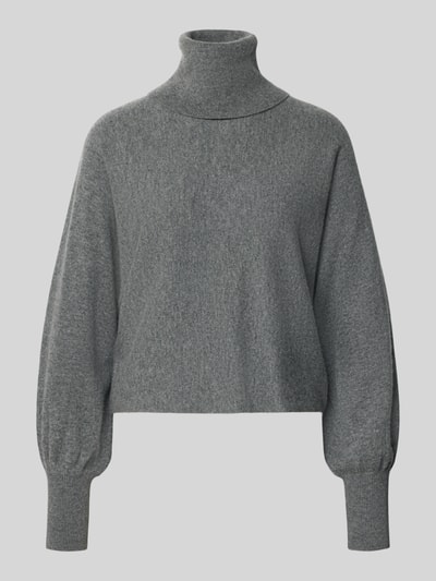 Produktfoto, Regular Fit Pullover aus Woll-Mix mit Kaschmir-Anteil von HERZENS in Grau, Rollkragen, elastische Ärmelabschlüsse, weiche Textur