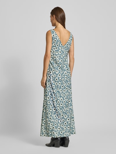 Luisa Cerano Długa sukienka z okrągłym dekoltem Szaroniebieski 5