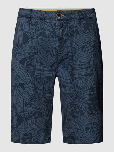 Tom Tailor Bermuda met all-over motief, model 'BANANA' Marineblauw - 2