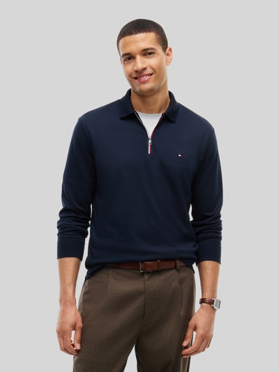Tommy Hilfiger Regular Fit Poloshirt aus reiner Baumwolle Modell 'LIQUID' Marine 4