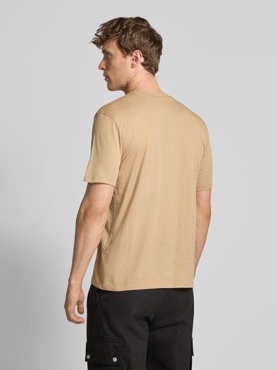 HUGO T-Shirt mit Label-Print Modell 'DULIVIO' Beige 5