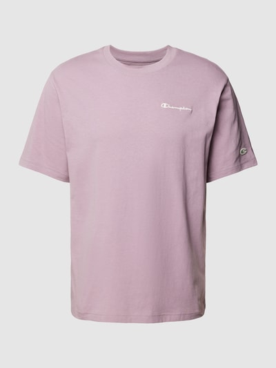 CHAMPION T-Shirt mit Logo-Stitching Altrosa 2