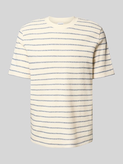 SELECTED HOMME Regular fit T-shirt van katoenmix, model 'RJANGO' Lichtblauw - 2