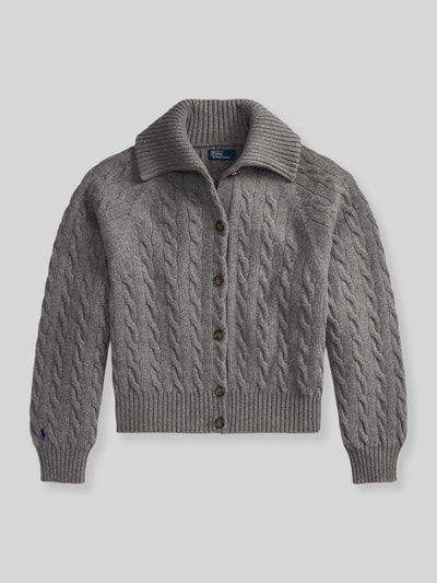 Polo Ralph Lauren Kardigan rozpinany o kroju relaxed fit z mieszanki wełny i kaszmiru Flanelowy 2