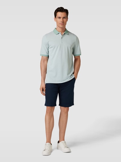 MAERZ Muenchen Poloshirt aus Baumwolle mit Streifenmuster Mint 1