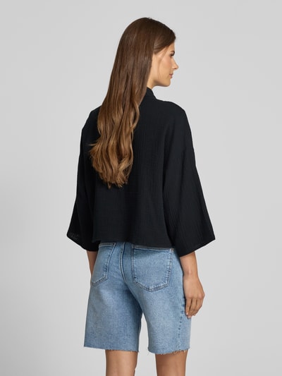 Vero Moda Loose Fit Hemdbluse aus reiner Baumwolle Modell 'NATALI' Black 5