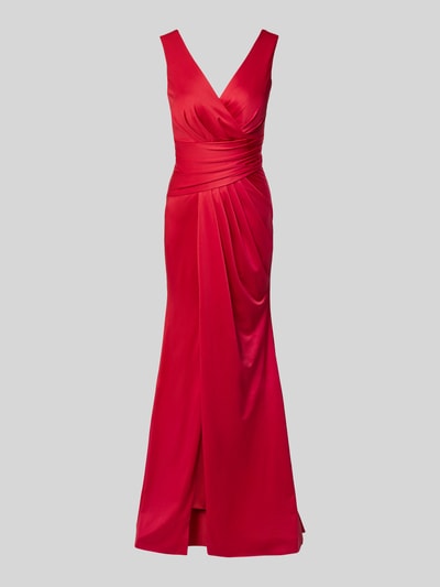 TROYDEN COLLECTION Abendkleid mit V-Aussschnitt Rot 2