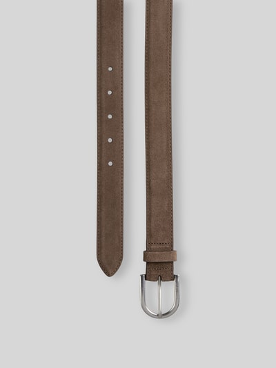 Marc O'Polo Gürtel aus Rindsvelours mit Metallschließe Beige 2