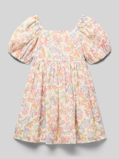 Mayoral Kleid mit Karree-Ausschnitt und Puffärmeln Ecru 1