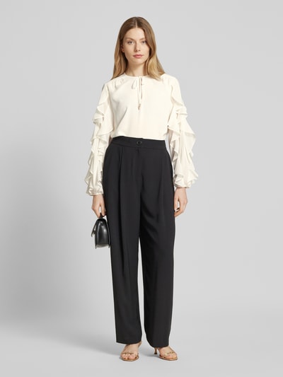 s.Oliver BLACK LABEL Loose fit chiffon blouse met mouwen met ruches Offwhite - 1