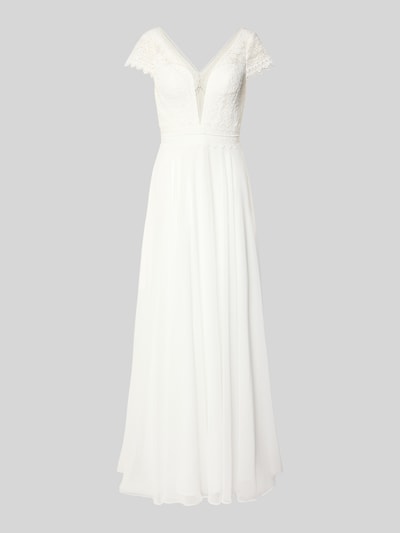Luxuar Brautkleid mit V-Ausschnitt Offwhite 2