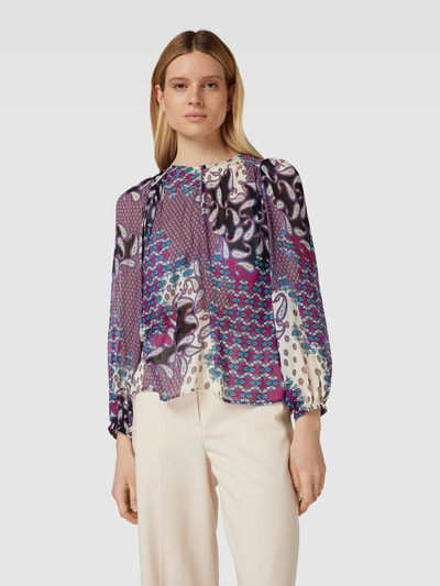 Bash Blouse met druppelvormige hals, model 'BLAIR' Lila - 4