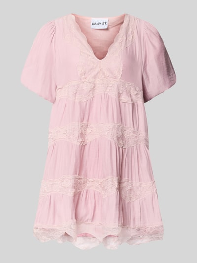 DAISY STREET Minikleid mit Spitzenbesatz Rosa 1