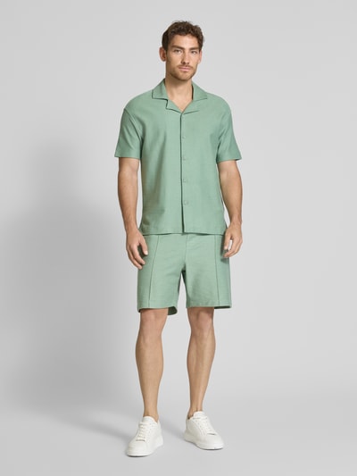 JOOP! Collection Koszula casualowa męska JOOP! Collection;Czysta bawełna;Krój regular fit;Model ‘Pedro’;Kołnierz z połami;Listwa guzikowa;Długość tyłu w rozmiarze M: 72 cm;Szerokość ramion w rozmiarze M: 54 cm;Długość rękawa w rozmiarze M: 23 cm Jasnozielony 1