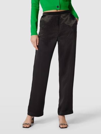 MaxMara Leisure Broek in glanzende look, model 'FISCHIO' Zwart - 4