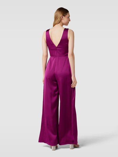 Mascara Jumpsuit mit V-Ausschnitt Fuchsia 5