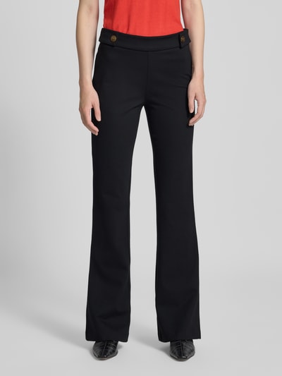 Guess Slim Fit Schlaghose aus Viskose-Mix Modell 'MAELICE' Black 4