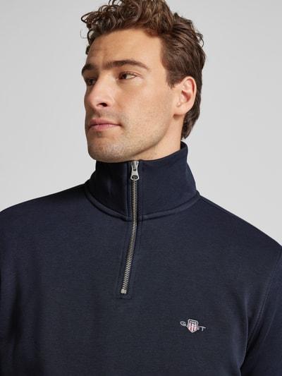 Gant Sweatshirt mit Label-Stitching Marine 3